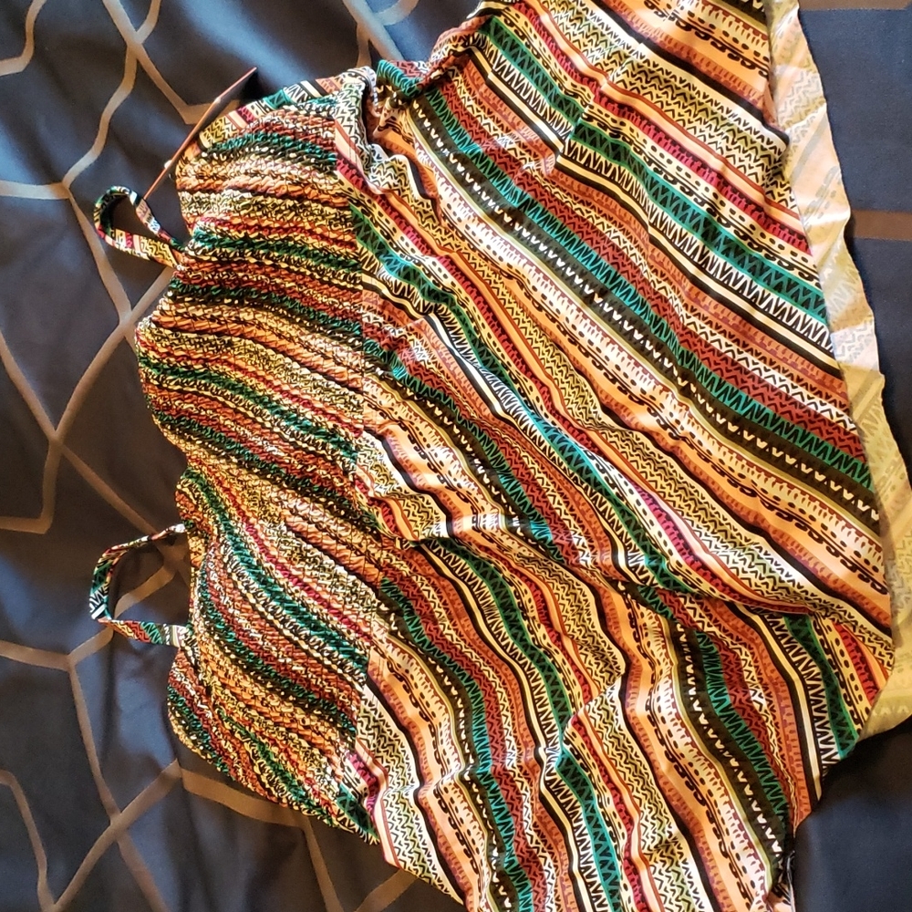 Size 22 striped bathing suit top